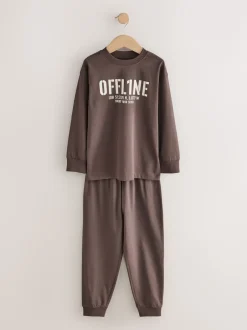 Next - Lot de 3 pyjamas à jambes courtes (3-16ans) (3-16ans) Noir/Brun New