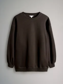 The Set Noir/chocolat - lot de 2 Sweat-shirts longs à Col rond Hot