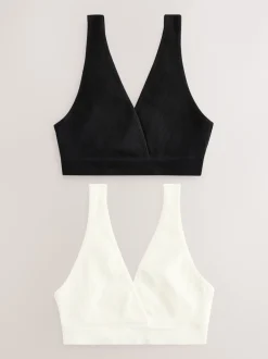 Next Noir/Crème - Allaitement sans couture et sans fil Ultimate Comfort Soutiens-gorge 2 Pack Clearance