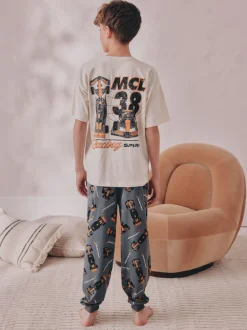 Next Noir/Crème McLaren - Pyjama à licence unique 100% coton (3-16ans) Sale