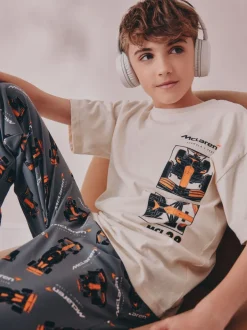 Next Noir/Crème McLaren - Pyjama à licence unique 100% coton (3-16ans) Sale