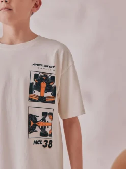 Next Noir/Crème McLaren - Pyjama à licence unique 100% coton (3-16ans) Sale