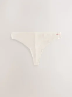 Next Noir/crème/rose - Lot de 7 culottes en coton Mélange sans VPL Hot