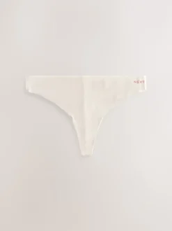 Next Noir/crème/rose - Lot de 7 culottes en coton Mélange sans VPL Hot