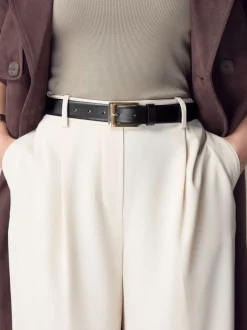 Next Noir/doré - Ceinture N. Premium Made In Italie en Cuir Sale