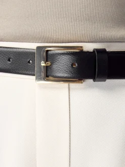Next Noir/doré - Ceinture N. Premium Made In Italie en Cuir Sale