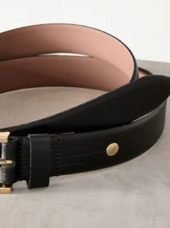 Next Noir/doré - Ceinture N. Premium Made In Italie en Cuir Sale