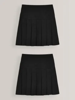 Next - Lot de 2 jupes d’école plissées (3-16ans) Noire coupe longue Sale