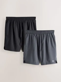 Next Noir/Gris - 7 Inch - Lot de 2 shorts de sport Active Gym Online
