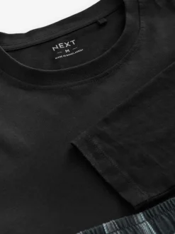 Next Noir/gris à carreaux - Ensemble pyjama manches longues 100% coton Best