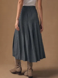 Next Noir/Gris - Jupe mi-longue kilt vichy Online
