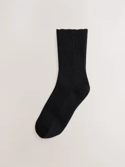 Next Noir/Gris - Lot de 2 paires de chaussettes en laine mérinos Online