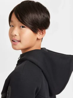 Nike - Sweat à capuche zippé Tech Fleece Noir/Gris New