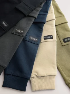 Next Noir/gris anthracite/Beige Sable/vert kaki - Lot de 5 joggings (3mois-7ans) Sale