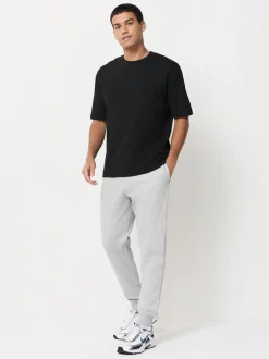 Next Noir/gris chiné - Lot de 2 Joggings Coupe ajustée à dos brossé Hot