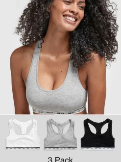 Next Noir/Gris chiné/Blanc - Hauts Raccourcis Ultimate Comfort Clearance