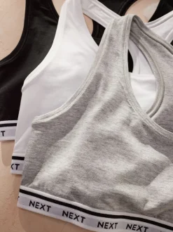 Next Noir/Gris chiné/Blanc - Hauts Raccourcis Ultimate Comfort Clearance