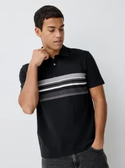 Next - Polo en jersey Manches courtes 3 Pack Noir/Gris/Neutre Hot