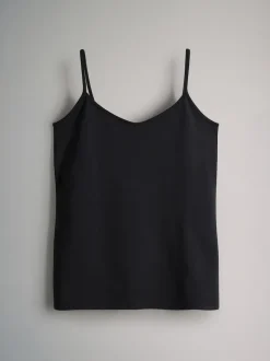 The Set Noir/Gris/Rayure/Gris clair chiné/Blanc - Lot de 5 débardeurs à fines bretelles