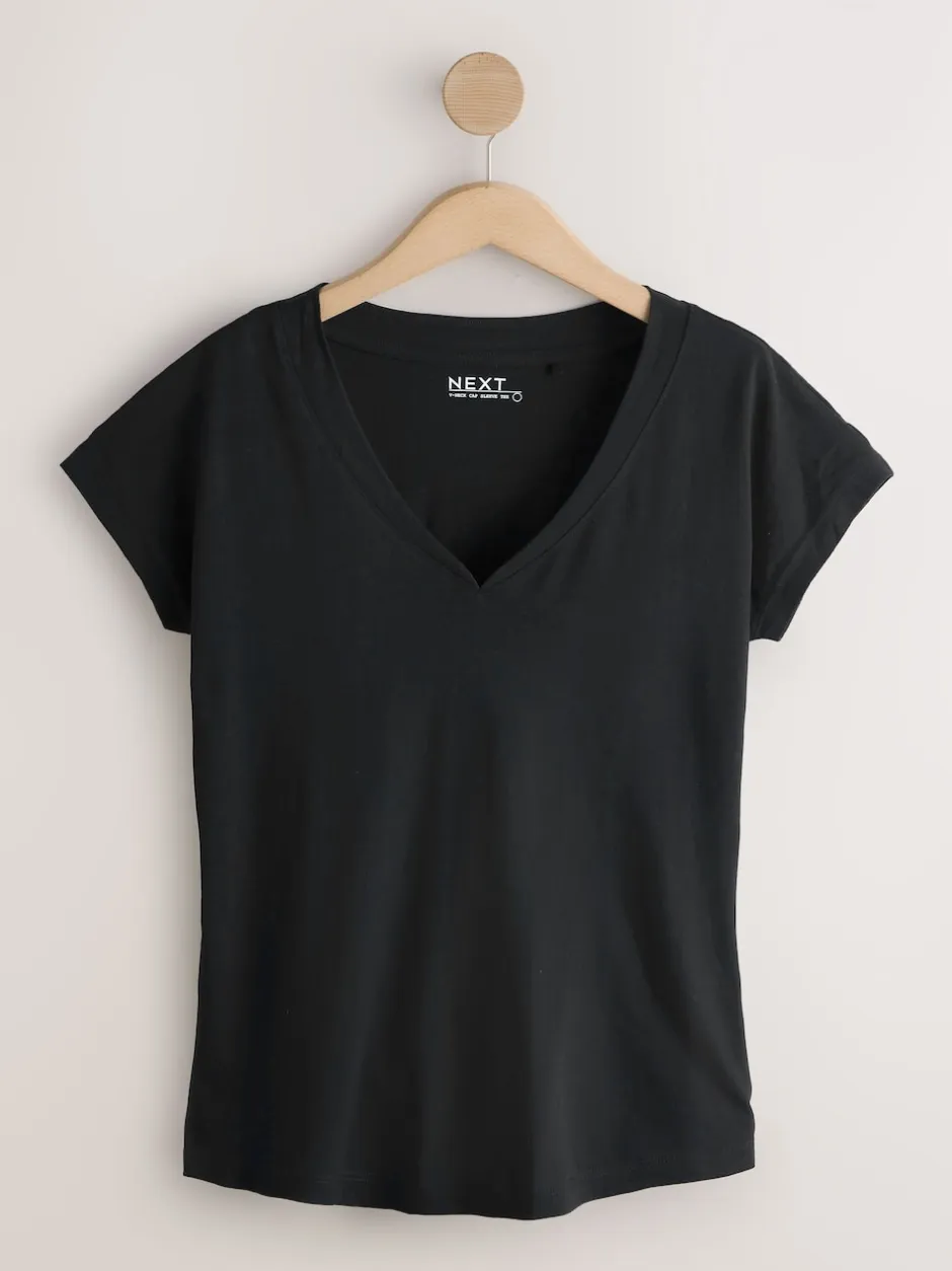 Next Noir/gris/rose - Lot de 7 T-shirts à mancherons Online