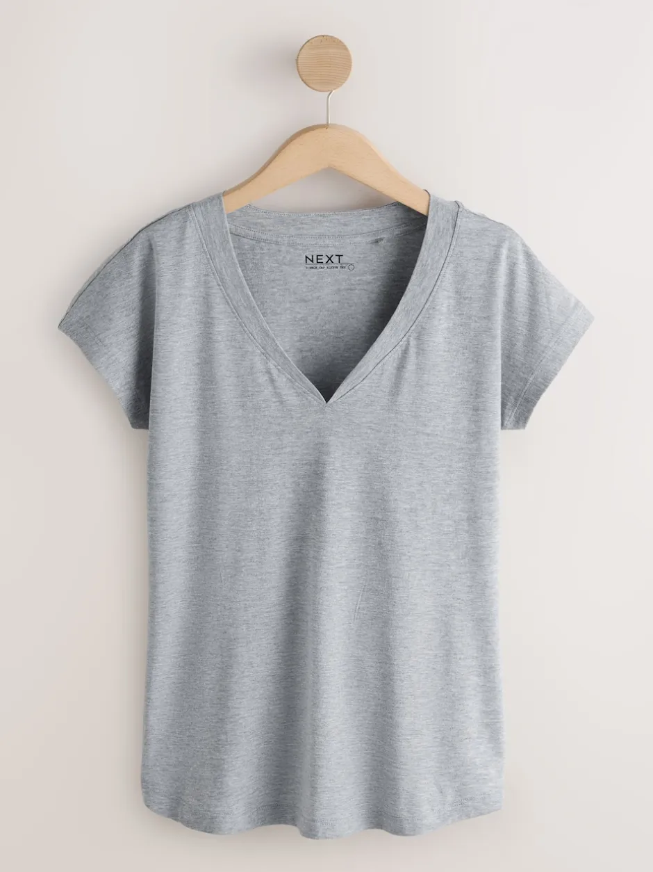 Next Noir/gris/rose - Lot de 7 T-shirts à mancherons Online