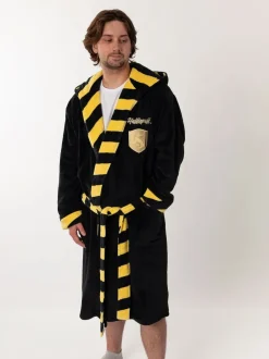 Vanilla Underground Noir/Jaune Hufflepuff - Peignoir Harry Potter à capuche Outlet