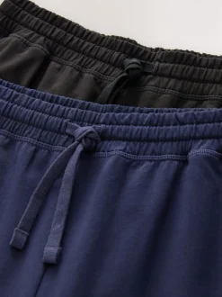 Next Noir/Marine - Ouvert - Lot de 2 pantalons de jogging ouverts Loopback Soft Touch Sale