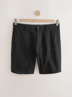 Next Noir/Marine/Charbon - Ajustement droit - Short chino extensible 3 Pack Outlet