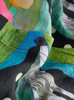 Next Noir/Multicolore Fleuri - Robe chemise mi-longue à manches longues Best