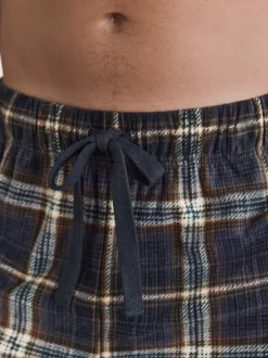 Next Noir/Neutre Carreaux - Bas de pyjama Motionflex douillet à poignets Sale