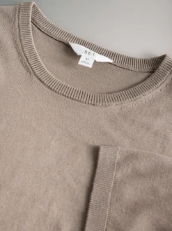 The Set Noir/Neutre/Crème - T-shirts en maille fine Online