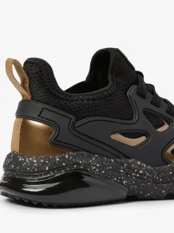 Next Noir/Or - Entraîneurs en dentelle élastique