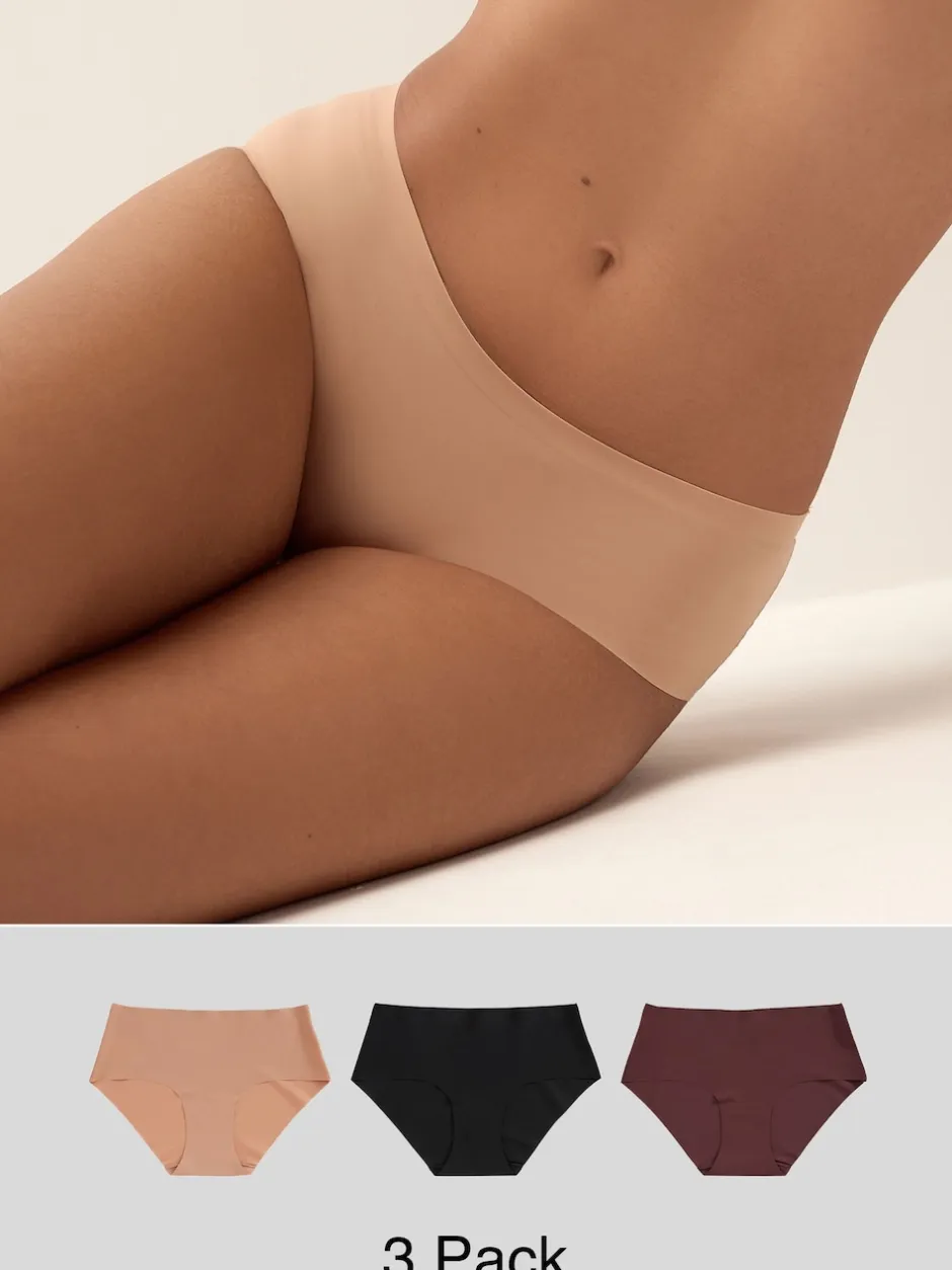 Next Noir/praline nude/chocolat nude - Lot 3 culottes invisibles et confortables Court New
