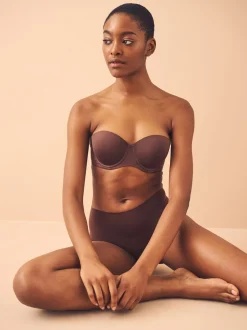 Next Noir/praline nude/chocolat nude - Lot 3 culottes invisibles et confortables Mi-long Sale