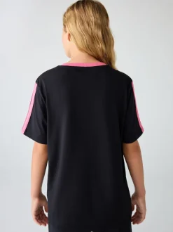 adidas - T-shirt Essentials enfant Noir/Rose New