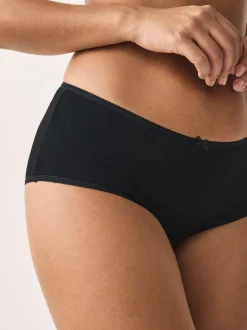 Next - Culotte en coton riche 5 Pack Noir/Rose pâle Nude/Blanc Hot