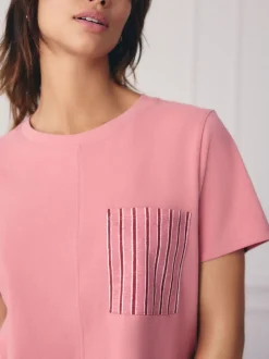 Next Noir/Rose Rayure - Ensemble de 2 pyjamas shorts Outlet