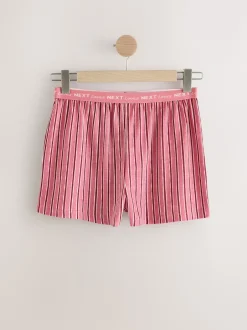 Next Noir/Rose Rayure - Ensemble de 2 pyjamas shorts Outlet