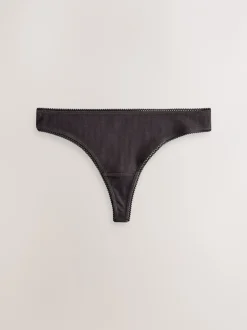 Next Noir/Rose/Olivier - 3 Slips Lot en coton côtelé Discount