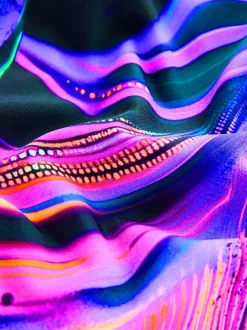 Next - Maillot de bain à double bretelle (3-16yrs) Noir/Rose/Violet tourbillon Outlet