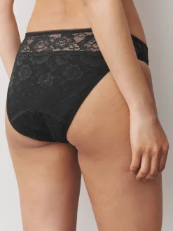 Next noir/rouge baie - Lot de 2 slips All Over en dentelle à débit moyen New