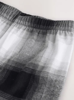 Next - Lot de 2 pyjamas en tissu à carreaux à manches longues (3-16ans) Noir/Rouge/Beige Sable Offline Best