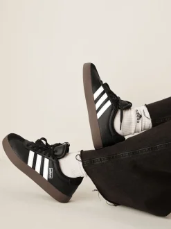 adidas Noir/Tan - Vl Cour 3.0 Baskets enfant en daim à lacets Best