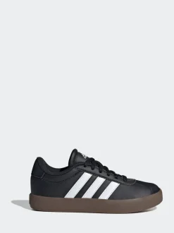 adidas Noir/Tan - Vl Cour 3.0 Baskets enfant en daim à lacets Best