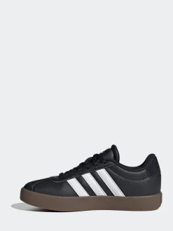 adidas Noir/Tan - Vl Cour 3.0 Baskets enfant en daim à lacets Best