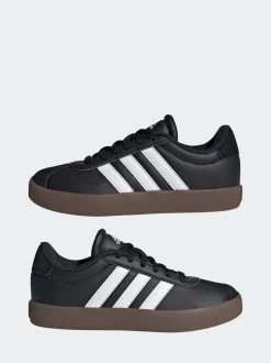 adidas Noir/Tan - Vl Cour 3.0 Baskets enfant en daim à lacets Best