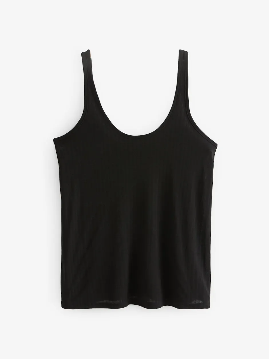 Next Noir/vert kaki - Lot de 2 gilets côtelés à bretelles et col rond Hot