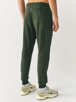 Next Noir/vert kaki - Lot de 2 joggings cargos coupe ajustée à dos brosse utilitaire Best