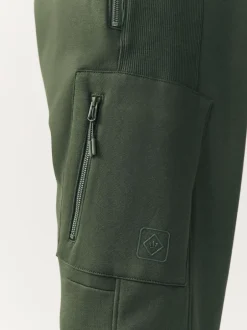 Next Noir/vert kaki - Lot de 2 joggings cargos coupe ajustée à dos brosse utilitaire Best