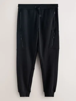 Next Noir/vert kaki - Lot de 2 joggings cargos coupe ajustée à dos brosse utilitaire Best